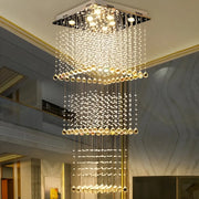 LED křišťálový lustr 80W PALATINA zlatá, průměr 50 cm, výška 200 cm, model žebříku Křišťálový lustr Výchozí název Alessandro Design