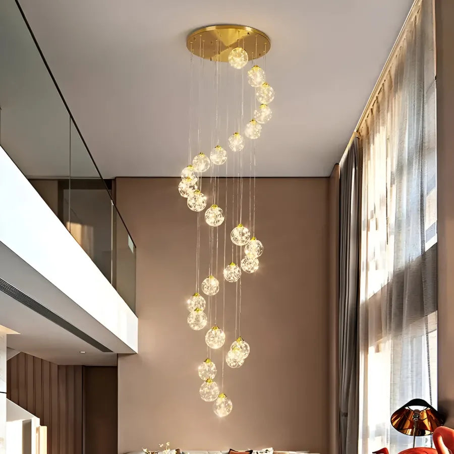 Křišťálový LED lustr KILKENNY Culmino, 144W, neutrální světlo, průměr 60cm, zlaté moderní lustry Výchozí název Alessandro Design