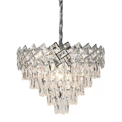 Křišťálový lustr WINDSOR Eleganza 8xE14, Průměr 39cm, Lesklý chrom, Nastavitelná výška Křišťálové lustry Výchozí název Alessandro Design