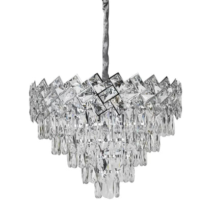 Křišťálový lustr WINDSOR Eleganza 8xE14, Průměr 39cm, Lesklý chrom, Nastavitelná výška Křišťálové lustry Výchozí název Alessandro Design