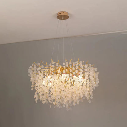 Křišťálový lustr WALTZ Serenáda, 6xG9, zlatý, 60 cm, Nastavitelná výška Křišťálové lustry Výchozí název Alessandro Design