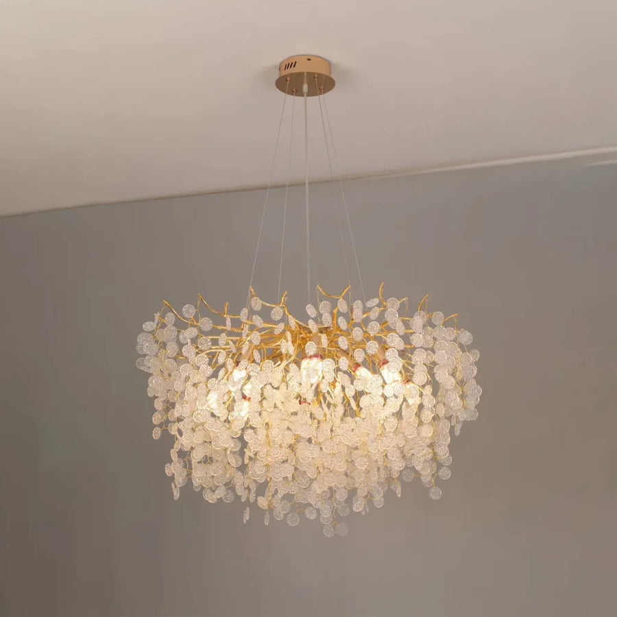 Křišťálový lustr WALTZ Serenáda, 6xG9, zlatý, 60 cm, Nastavitelná výška Křišťálové lustry Výchozí název Alessandro Design