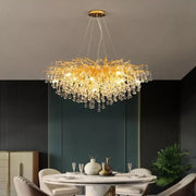 Křišťálový lustr Muhammad 10x G9 Průměr 80cm Zlaté Křišťálové lustry Výchozí název Alessandro Design