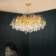Křišťálový lustr Muhammad 10x G9 Průměr 80cm Zlaté Křišťálové lustry Výchozí název Alessandro Design