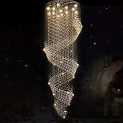 LED Crystal Candelabra 13 xGU10 Meili Chrome, Průměr 80 ​​cm, Výška 240 cm, Model žebříku Crystal Candelabra Výchozí název Alessandro Design