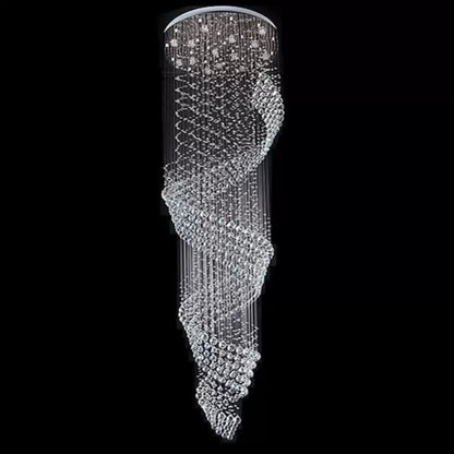 LED Crystal Candelabra 13 xGU10 Meili Chrome, Průměr 80 ​​cm, Výška 240 cm, Model žebříku Crystal Candelabra Výchozí název Alessandro Design