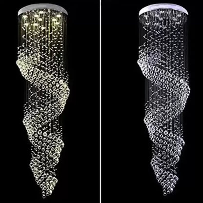 LED Crystal Candelabra 13 xGU10 Meili Chrome, Průměr 80 ​​cm, Výška 240 cm, Model žebříku Crystal Candelabra Výchozí název Alessandro Design