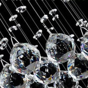 LED Crystal Candelabra 13 xGU10 Meili Chrome, Průměr 80 ​​cm, Výška 240 cm, Model žebříku Crystal Candelabra Výchozí název Alessandro Design