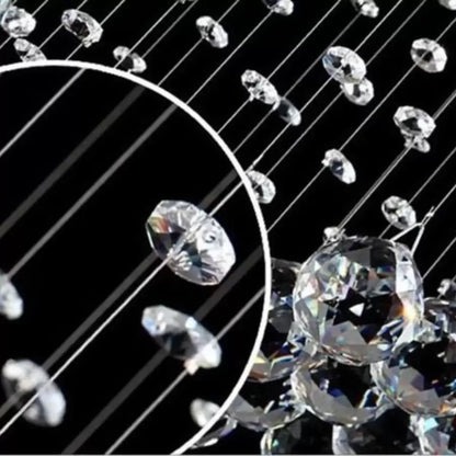 LED Crystal Candelabra 13 xGU10 Meili Chrome, Průměr 80 ​​cm, Výška 240 cm, Model žebříku Crystal Candelabra Výchozí název Alessandro Design