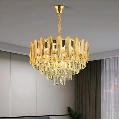 Křišťálový lustr BUCKINGHAM Petito 3xE14, průměr 30 cm, lesklé zlato, nastavitelná výška Křišťálový lustr Výchozí název Alessandro Design