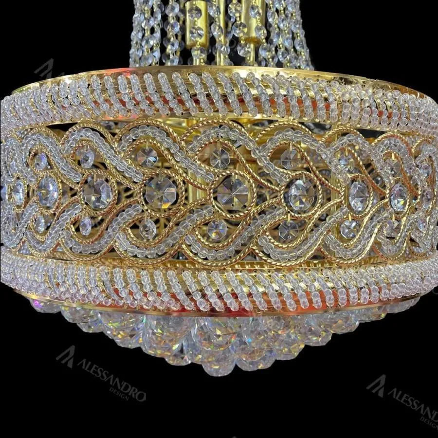 Selim Cristal Candelabra 14x E14 Gold Cristal Candelabra Výchozí název Alessandro Design