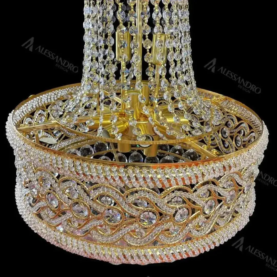 Selim Cristal Candelabra 14x E14 Gold Cristal Candelabra Výchozí název Alessandro Design