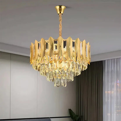Křišťálový lustr BUCKINGHAM Nobile 5xE14, průměr 40 cm, lesklé zlato, nastavitelná výška Křišťálové lustry Výchozí název Alessandro Design