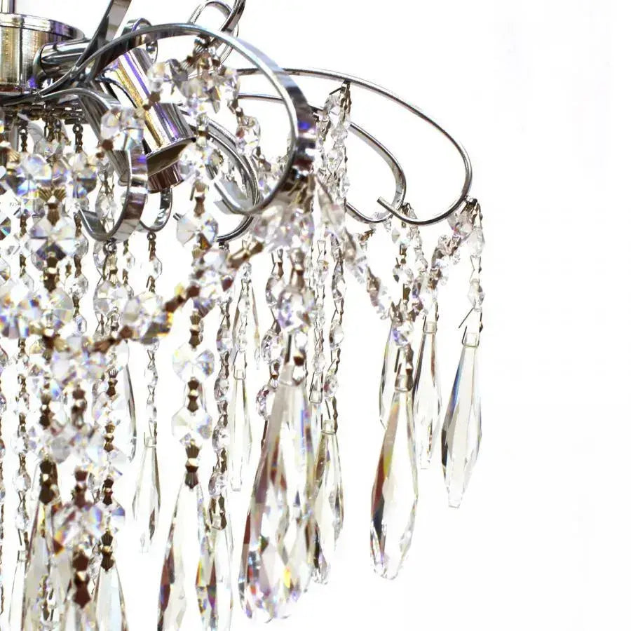Křišťálový lustr EDINBURGH Eleganza, 5xE27, průměr 47 cm, lesklý chrom Klasické lustry Výchozí název Alessandro Design