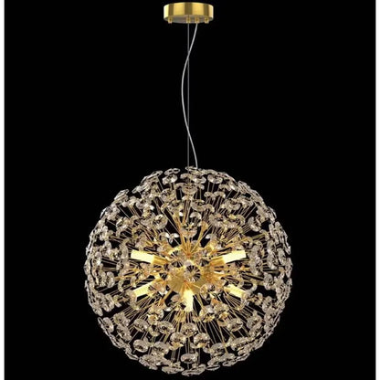 Křišťálový lustr MINUET 8x G9, průměr 40 cm, lesklé zlato, nastavitelná výška Moderní lustry Výchozí název Alessandro Design