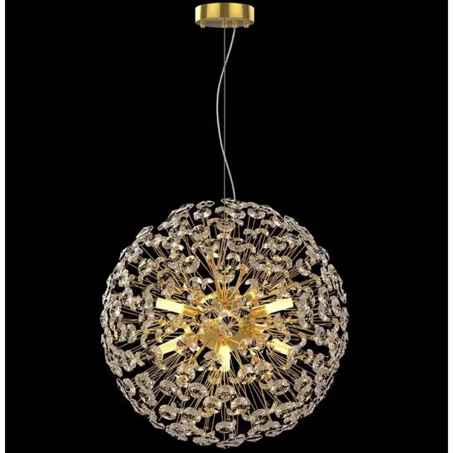 Křišťálový lustr MINUET 8x G9, průměr 40 cm, lesklé zlato, nastavitelná výška Moderní lustry Výchozí název Alessandro Design