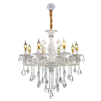 Křišťálový lustr SANSSOUCI Magno, 8xE14, Průměr 68cm, Bílý Klasické lustry Výchozí název Alessandro Design