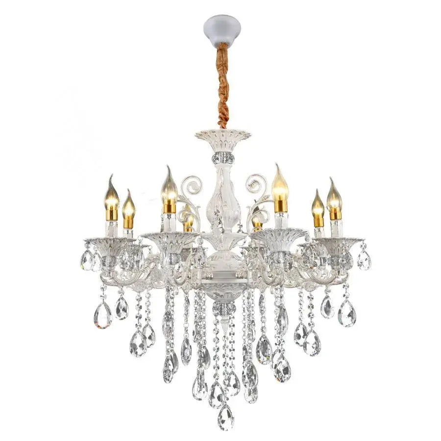 Křišťálový lustr SANSSOUCI Magno, 8xE14, Průměr 68cm, Bílý Klasické lustry Výchozí název Alessandro Design