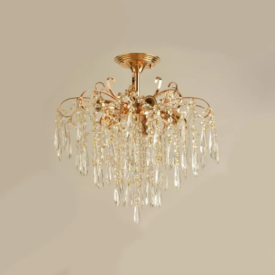 Křišťálový lustr EGO 5x E27, průměr 47 cm, lesklé zlaté Klasické lustry Výchozí název Alessandro Design