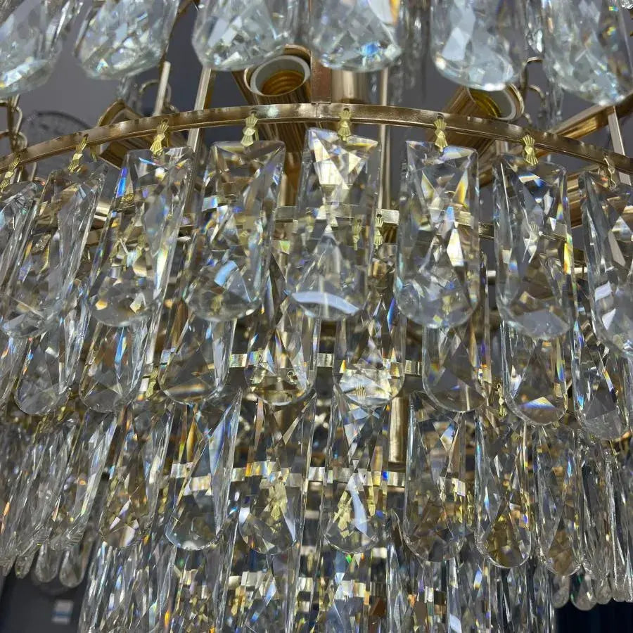 Junnut Candelabra 21xE27, Crystal and Metal, Gold Crystal Candelabra Výchozí název Alessandro Design