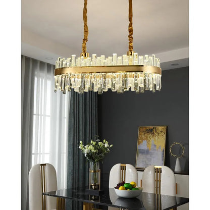 Achim LED lustr s dálkovým ovládáním, 200 W, průměr 80 ​​cm, zlatý, stmívatelná Cristal Candelabra Výchozí název Alessandro Design