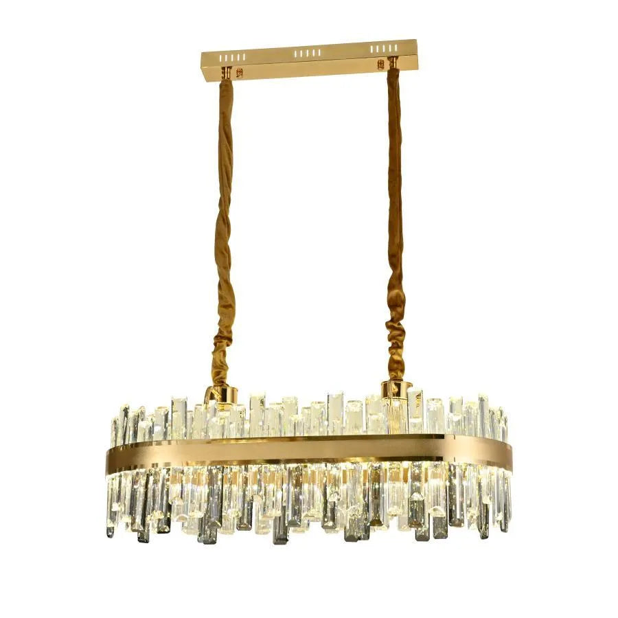 Achim LED lustr s dálkovým ovládáním, 200 W, průměr 80 ​​cm, zlatý, stmívatelná Cristal Candelabra Výchozí název Alessandro Design