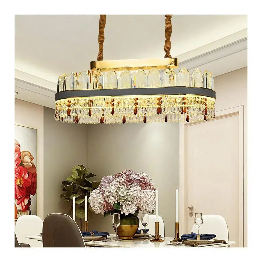 Pollux LED lustr s dálkovým ovládáním, 156W, průměr 80cm, zlatý, křišťálový, stmívatelný Cristal Candelabra Výchozí název Alessandro Design