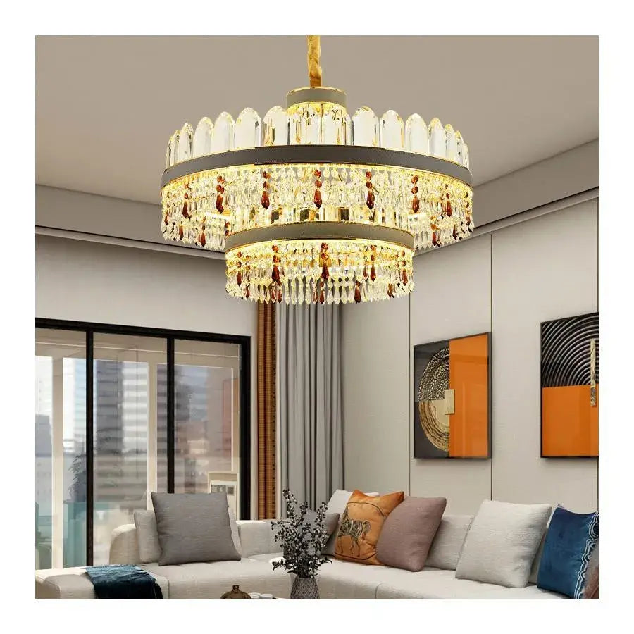 Pollux LED lustr s dálkovým ovládáním, 300W, průměr 75cm zlatý, křišťálový, stmívatelný křišťálový svícen Výchozí název Alessandro Design