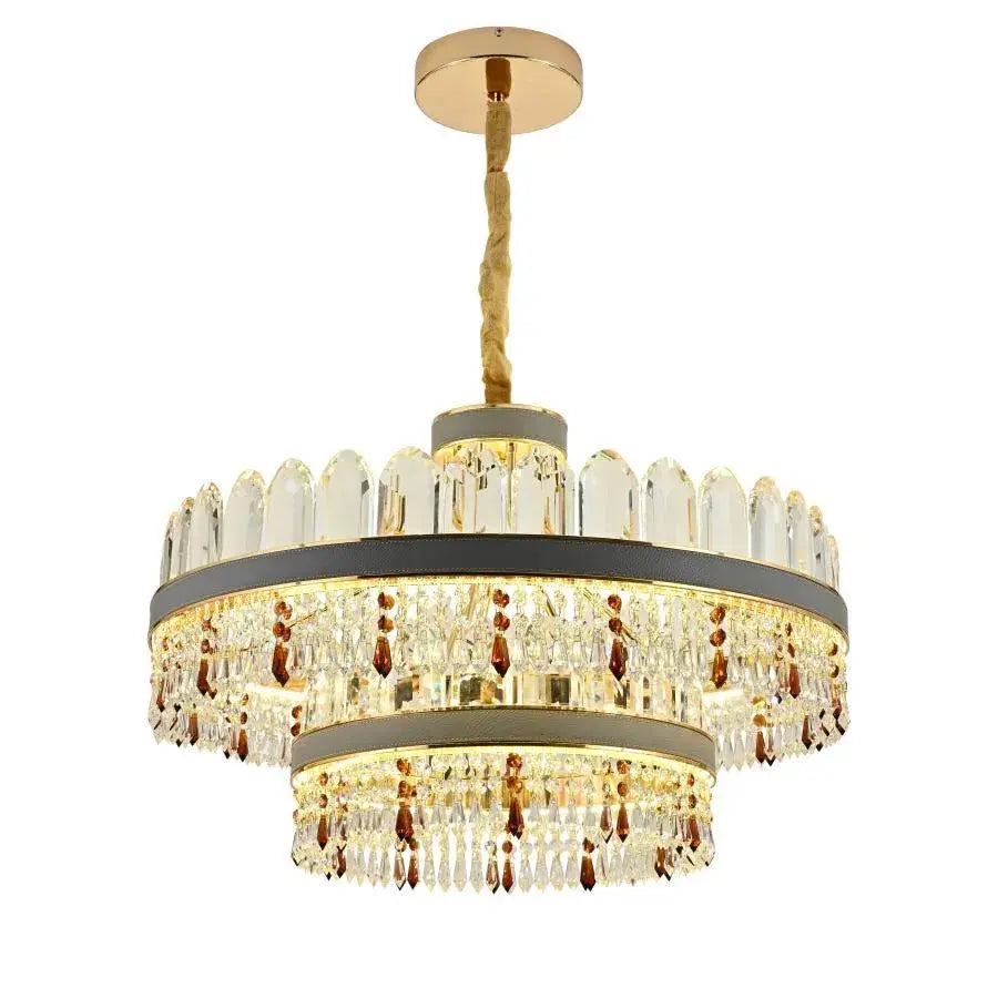 Pollux LED lustr s dálkovým ovládáním, 300W, průměr 75cm zlatý, křišťálový, stmívatelný křišťálový svícen Výchozí název Alessandro Design
