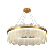 LED lustr s dálkovým ovládáním Alonzo 93W stmívatelný průměr 60cm zlaté křišťálové lustry Výchozí název Alessandro Design