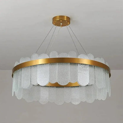 LED lustr s dálkovým ovládáním Alonzo 93W stmívatelný průměr 60cm zlaté křišťálové lustry Výchozí název Alessandro Design