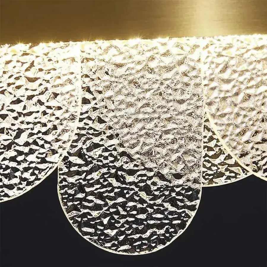 LED lustr s dálkovým ovládáním Alonzo 93W stmívatelný průměr 60cm zlaté křišťálové lustry Výchozí název Alessandro Design