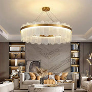 LED lustr s dálkovým ovládáním Alvaro 128W stmívatelný Golden Candelabre Cristal Výchozí název Alessandro Design