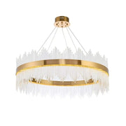 LED lustr s dálkovým ovládáním Aurelio 133W stmívatelný zlatý lustr Crystal Výchozí název Alessandro Design