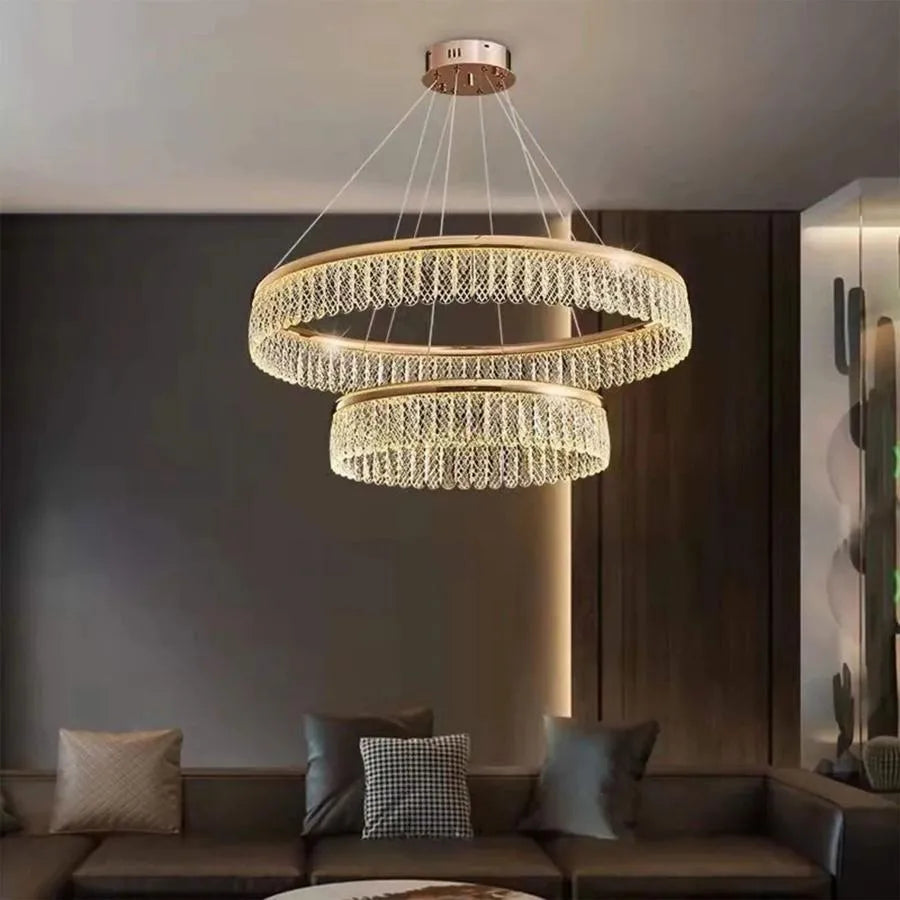LED lustr s dálkovým ovládáním Zakir 100W, Gold Candelabre Cristal Výchozí název Alessandro Design