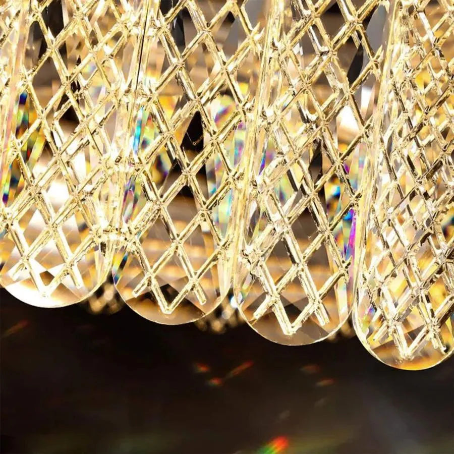 LED lustr s dálkovým ovládáním Zakir 100W, Gold Candelabre Cristal Výchozí název Alessandro Design