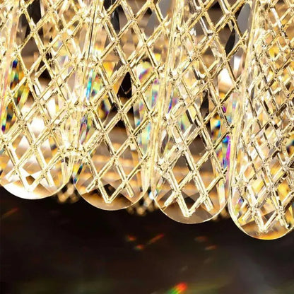 LED lustr s dálkovým ovladačem Zimar 80W, průměr 80cm Zlaté křišťálové lustry Výchozí název Alessandro Design
