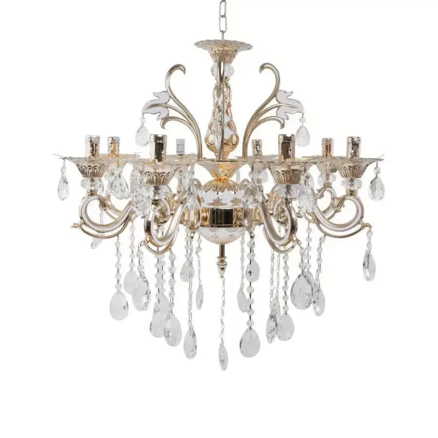 Ludovico Candelabra, 8xE14, zlato, kov a křišťál Classic Candelabra Výchozí název Alessandro Design