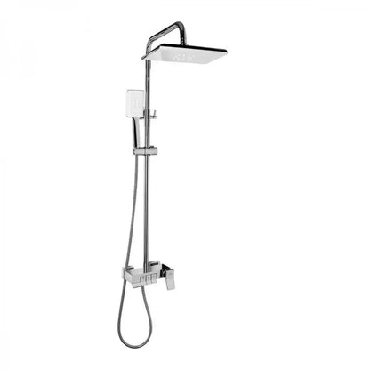 Sprchový sloup s baterií a nastavitelným uzávěrem, sanitární mosaz, Chrome, 9920 Baterie a sprchové sloupy Výchozí název Alessandro Design