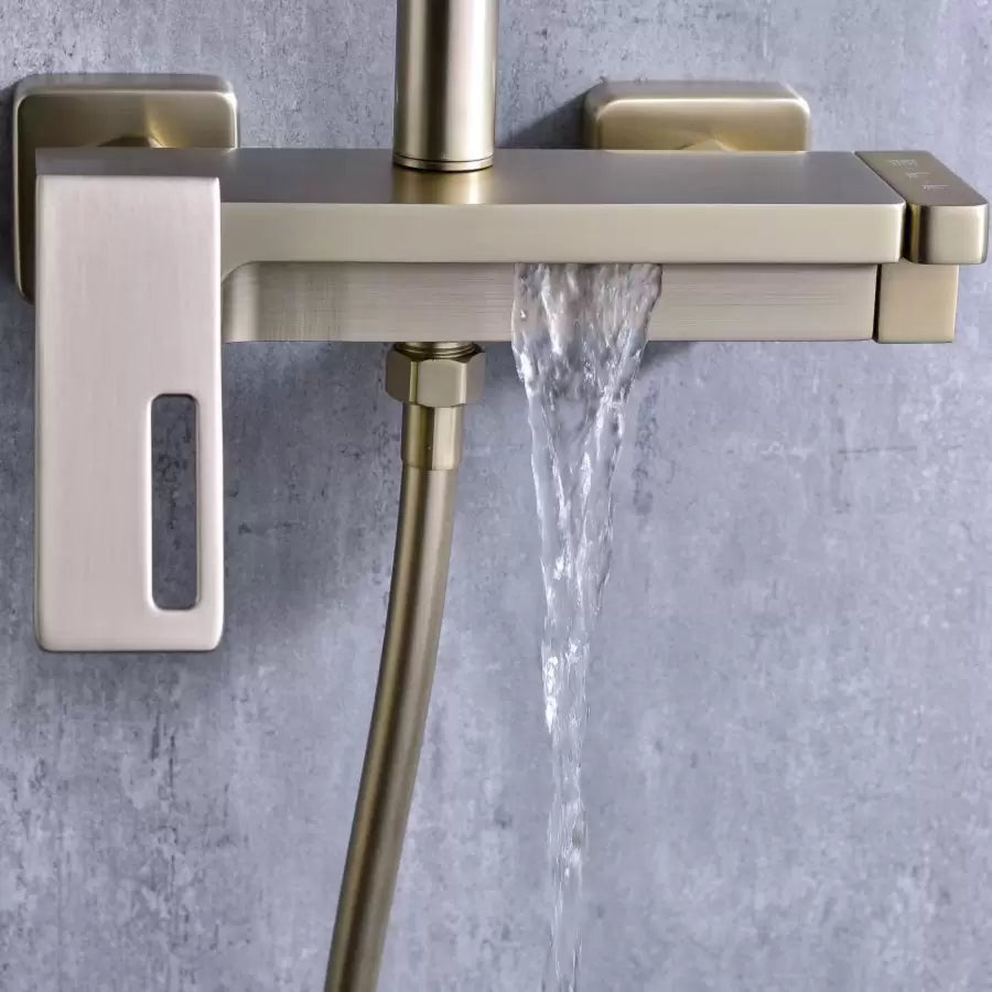Sprchový sloup, sanitární mosaz, zlato, 9810D Baterie a sprchové sloupy Výchozí název Alessandro Design