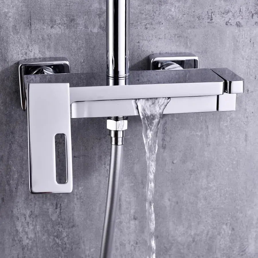 Sprchový sloup, sanitární mosaz, chrom, baterie a sprchové sloupy 9810 Výchozí název Alessandro Design