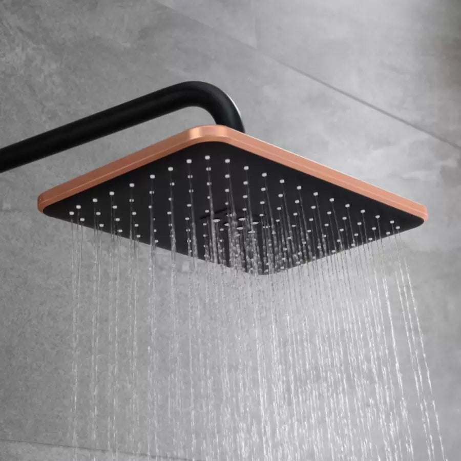 Sprchový sloup, sanitární mosaz, černý s růžovým zlatem, 10010H-M Baterie a sprchové sloupy Výchozí název Alessandro Design