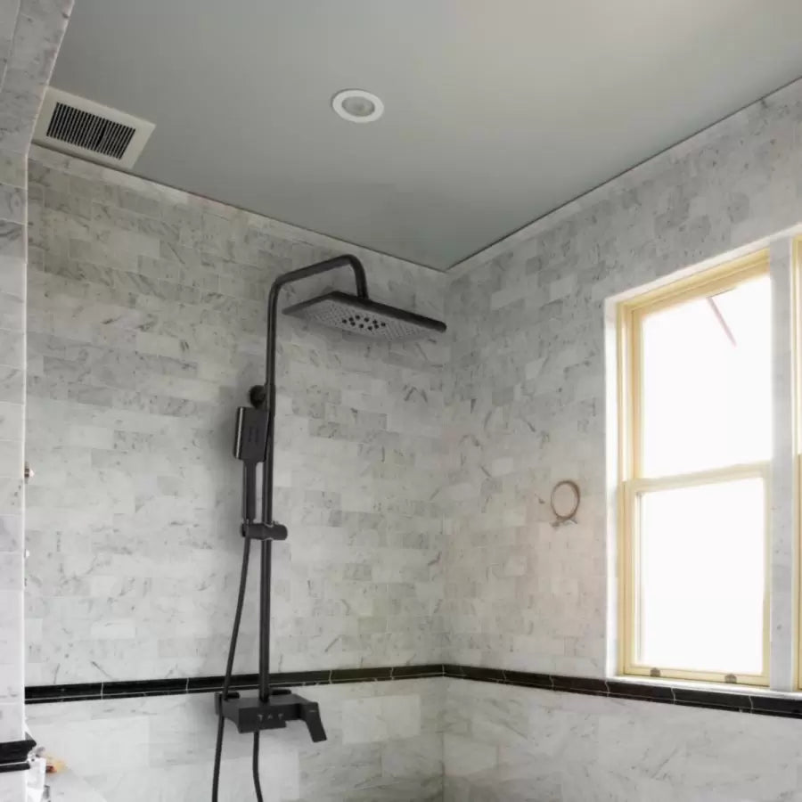 Sprchový sloup se sprchovou čepicí a nastavitelným uzávěrem, sanitární mosaz, černá, 9920H Baterie a sprchové sloupy Výchozí název Alessandro Design