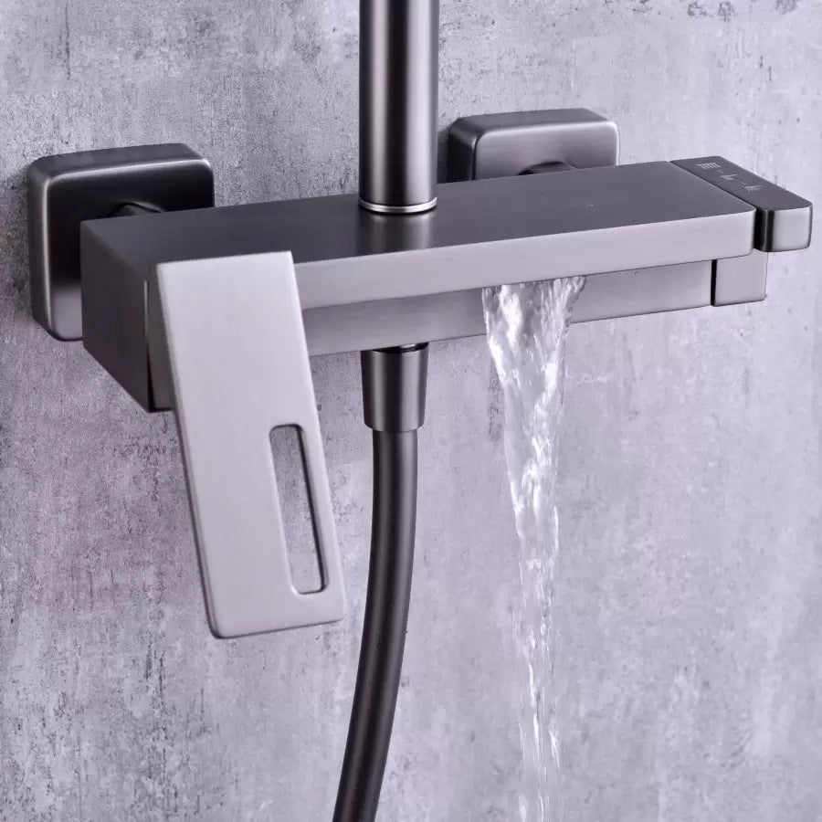 Sprchový sloup, sanitární mosaz, satén, 9810N Baterie a sprchové sloupy Výchozí název Alessandro Design