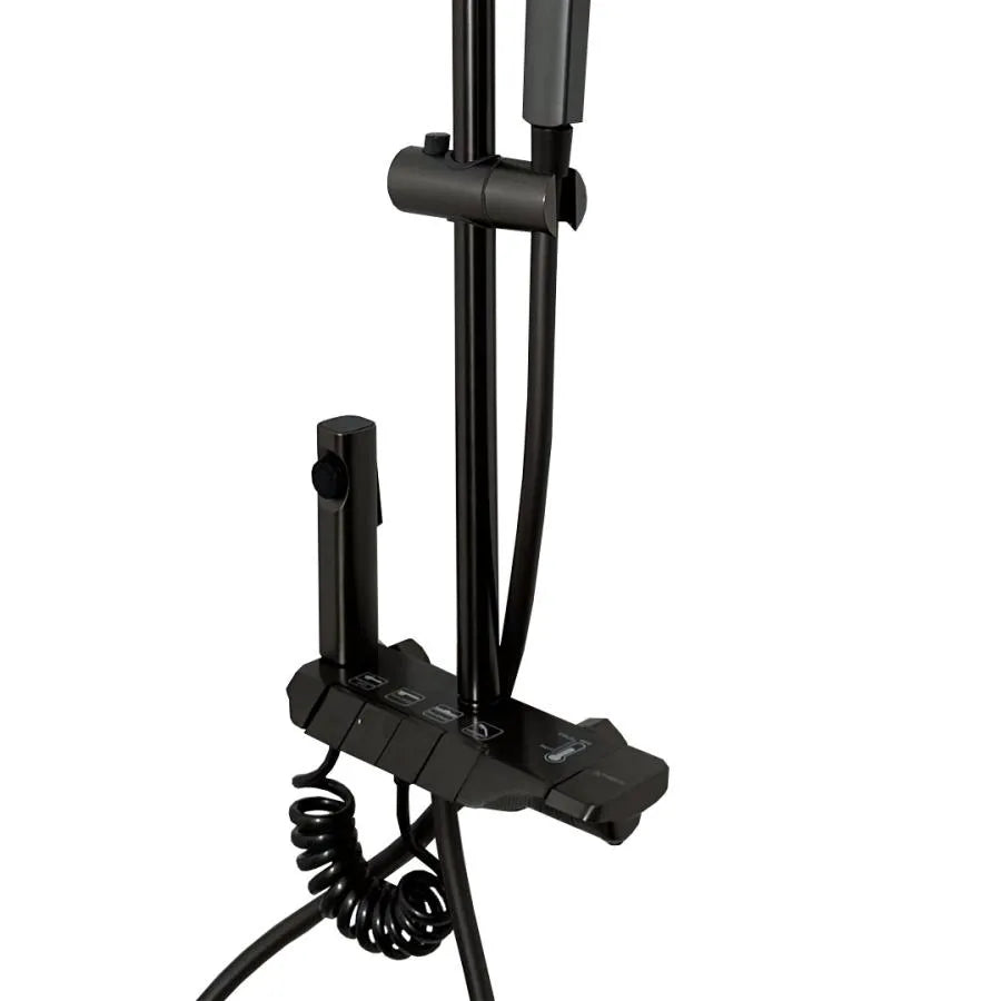 Tmavě šedý sprchový sloup z nerezové oceli OD3903 Výchozí název Alessandro Design