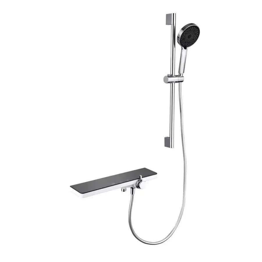 Lesklý sprchový sloup z nerezové oceli Černá Stříbrná 11211BH/CU Baterie a sprchové sloupy Výchozí název Alessandro Design