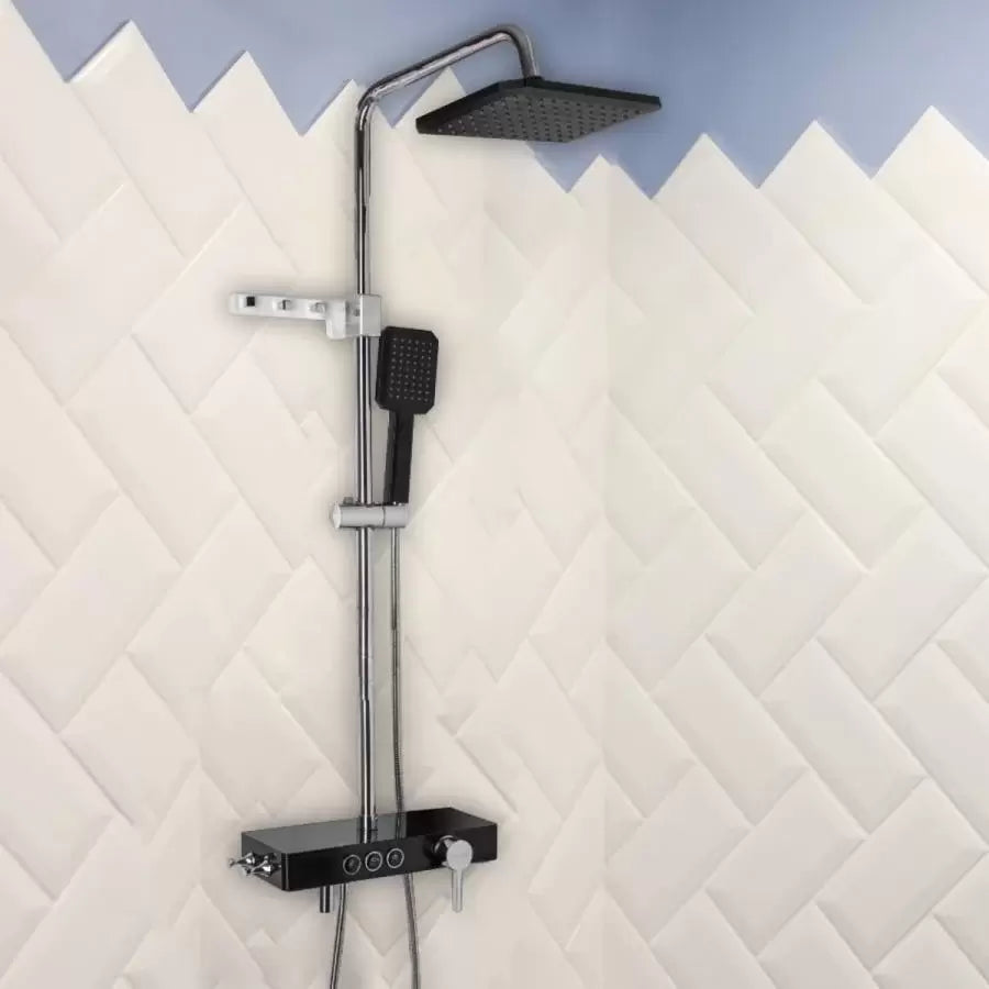 Sprchový sloup LCD displej Nerezová ocel Černá Stříbrná SJG/006 Baterie a sprchové sloupy Výchozí název Alessandro Design