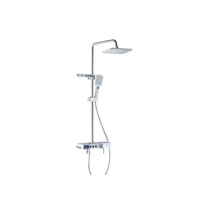 Sprchový sloup LCD displej Nerezová ocel Bílá Stříbrná SJG/007 Baterie a sprchové sloupy Výchozí název Alessandro Design
