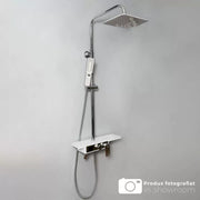 Sprchový sloup, LCD displej, nerezová ocel, bílá/stříbrná, SJG/009 Baterie a sprchové sloupy Výchozí název Alessandro Design