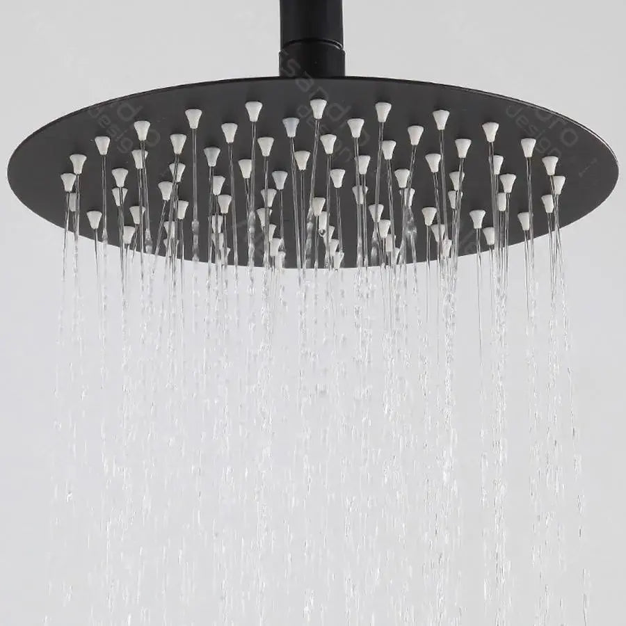 Sprchový sloup, SUS304 Nerezová ocel, Černá, HS005 Baterie a sprchové sloupy Výchozí název Alessandro Design